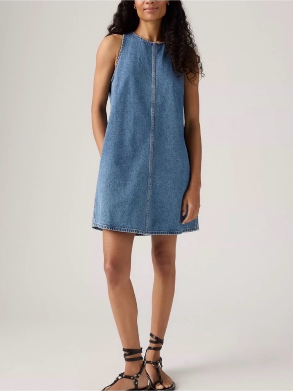 Levi's Light Blue Denim Sleeveless Shift Dress